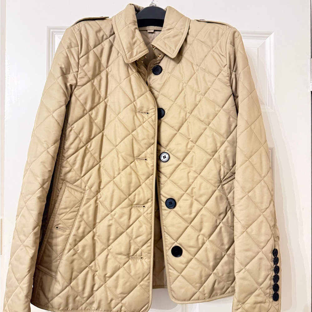 Burberry Beige Quilted Women's Puffer Jacket